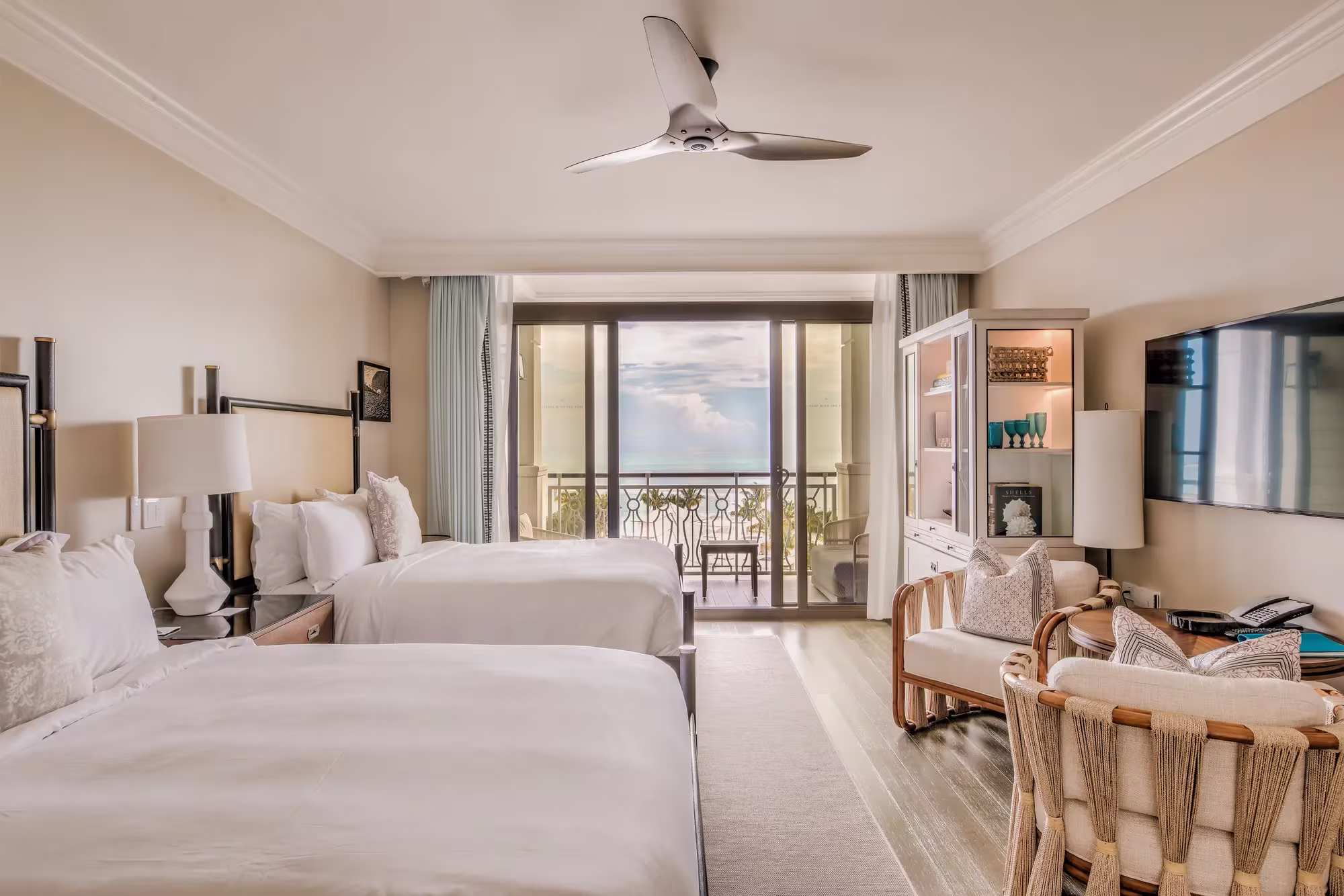Deluxe queen room at Rosewood Baha Mar