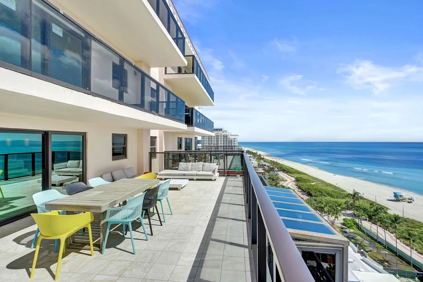 The Alexander Miami Beach oceanfront balcony