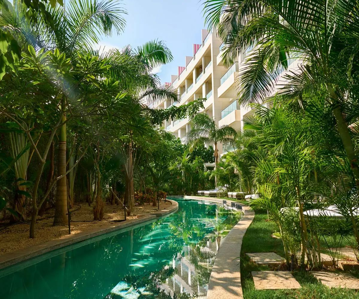 SLS Playa Mujeres pool walkway